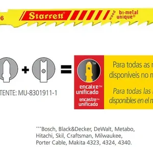 Lâmina Serra Tico-Tico 75mm 6d C/2 peças - Starrett BU36 - Imagem 2
